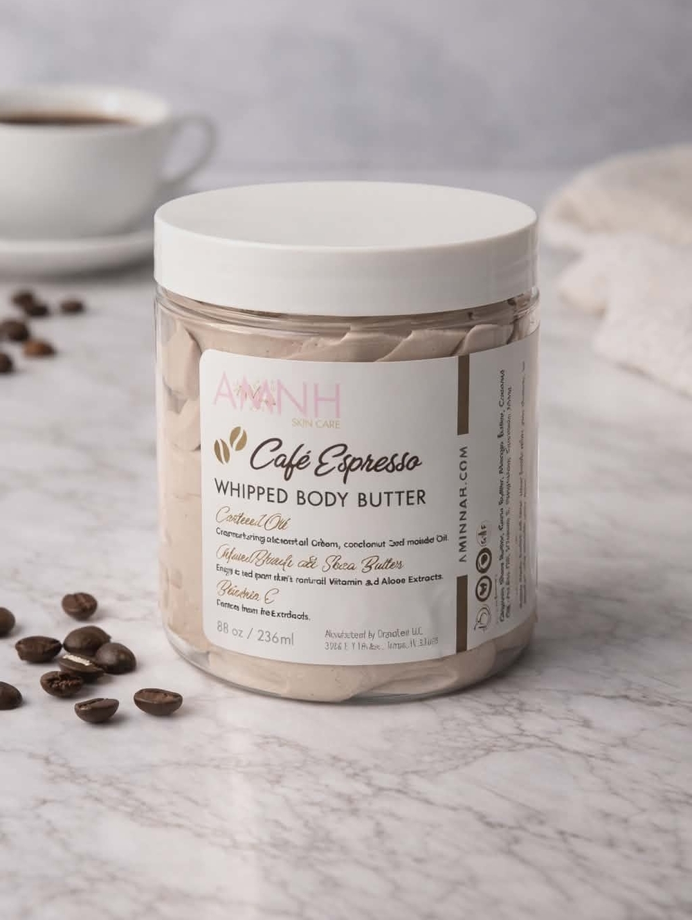 Aminnah Café Espresso Whipped Body Butter